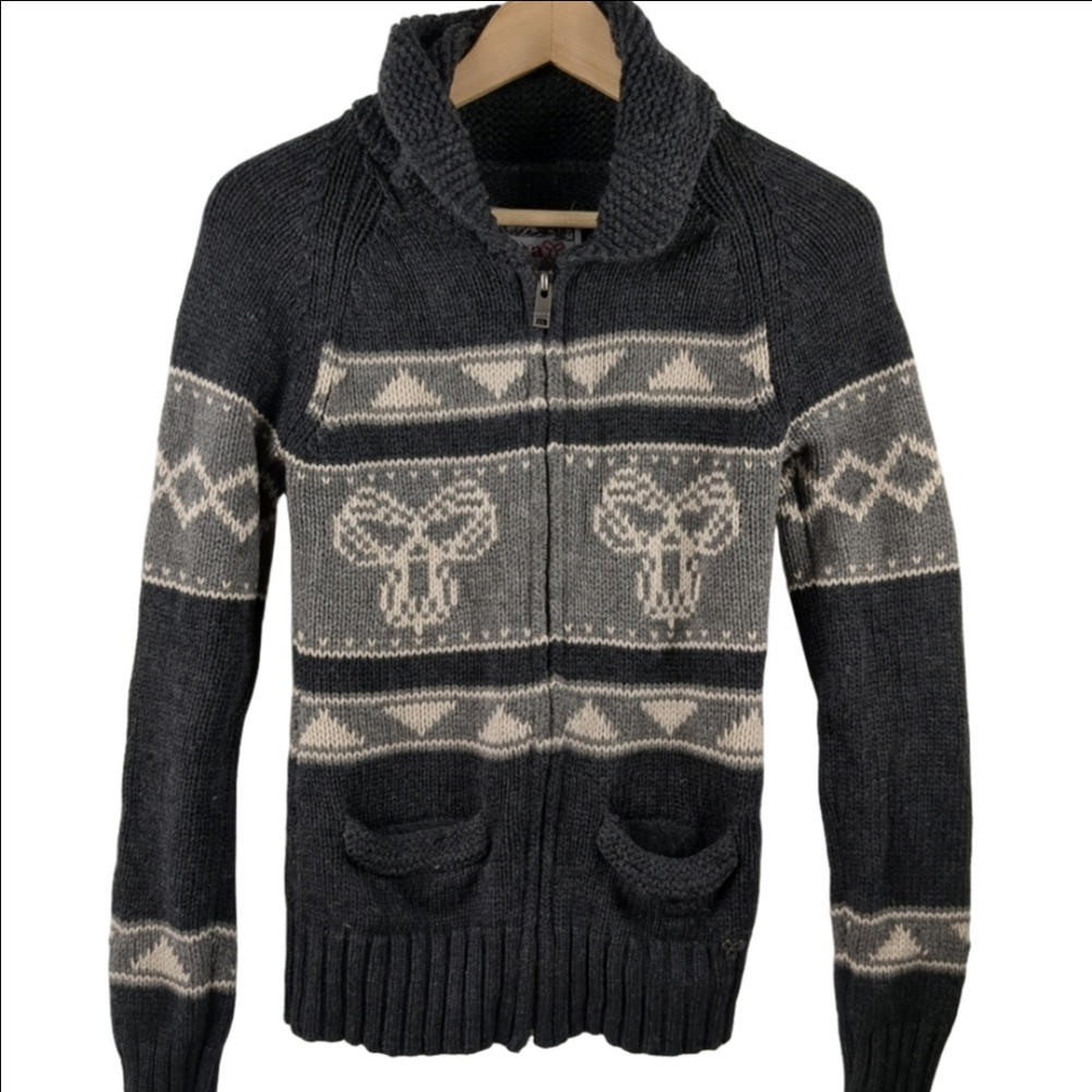 TNA Cowichan Lambswool Sweater Cardigan S